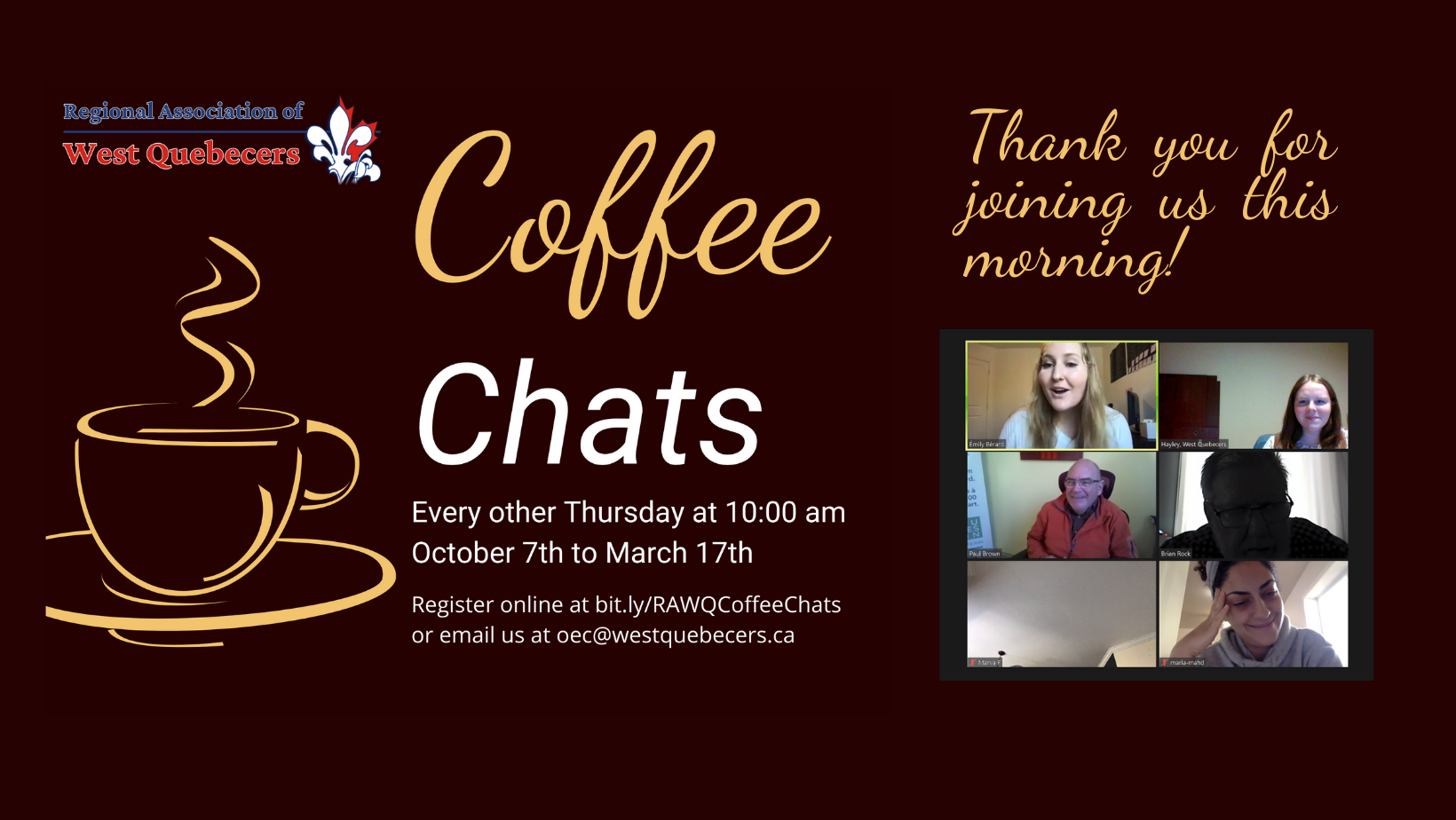 Thank you Coffee Chat 2021 